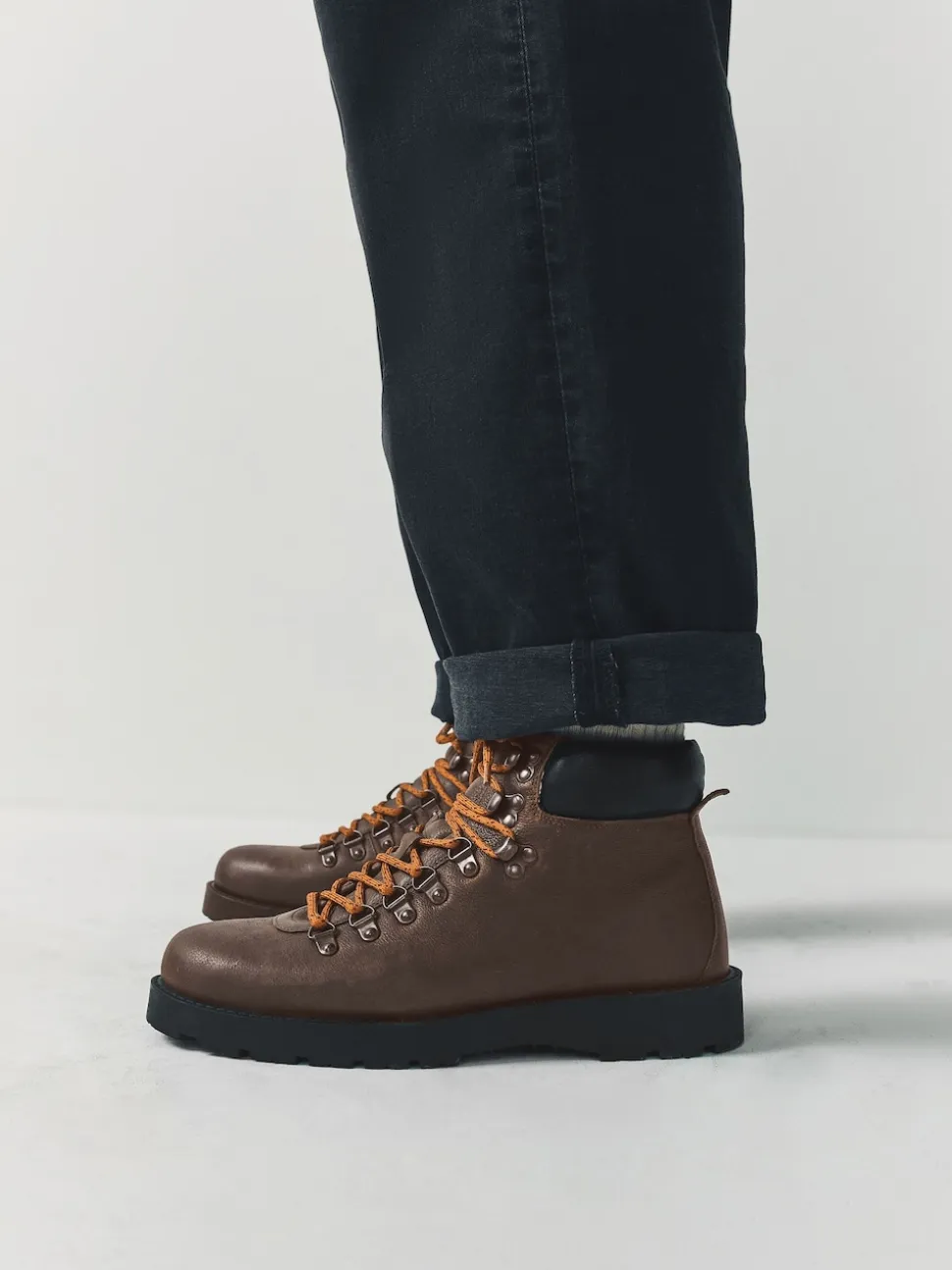 Marron - Bottines de randonnée en cuir