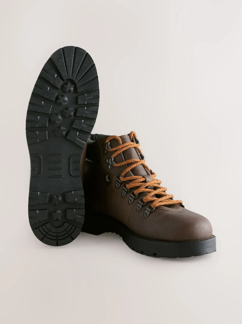 Marron - Bottines de randonnée en cuir