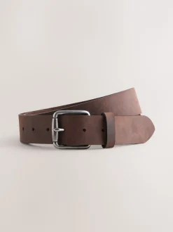 Marron - Ceinture en cuir casual