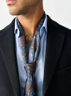 Marron - Écharpe imprimée