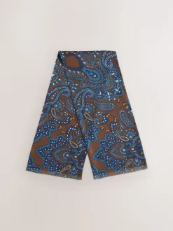 Marron - Écharpe imprimée