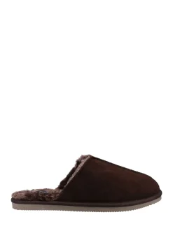 Marron - Chaussons Hush Puppies Coady en cuir
