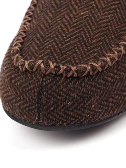 Marron - Chaussons Lazy Dogz Hendrix II bleus doublés de fausse fourrure