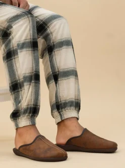 Marron - Chaussons mules à enfiler Lazy Dogz Tees II bleus