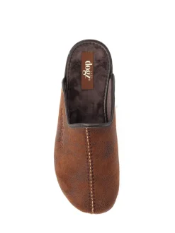 Marron - Chaussons mules à enfiler Lazy Dogz Tees II bleus