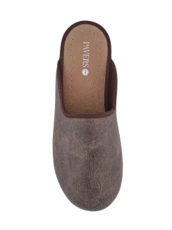 Marron - Chaussons mules de soutien Pavers Coupe large