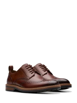 Marron - Chaussures Clarks Aldwin Limit en cuir
