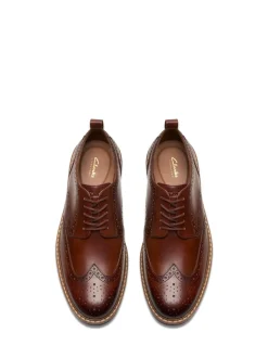 Marron - Chaussures Clarks Aldwin Limit en cuir