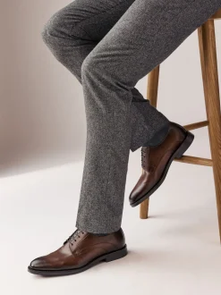 Marron - Chaussures Derby en cuir