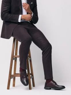 Marron - Chaussures Derby à embout