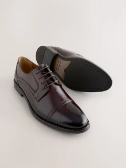 Marron - Chaussures Derby à embout