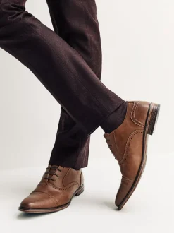 Marron - Chaussures Oxford à bout ouvert