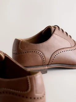 Marron - Chaussures Oxford à bout ouvert