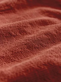 Marron - Chemise Coupe classique texturée à manches longues gaufrée