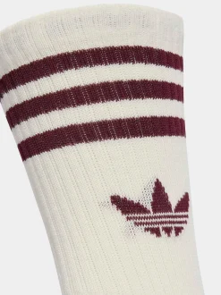 Marron - Col rond - adidas Originals 3-Rayures Chaussettes Col rond 3 paires