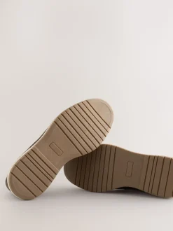 Marron - Compensées Derby Chaussures