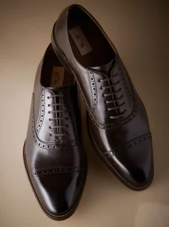 Marron - Coupe classique - Chaussures avec bout Oxford semelle en cuir Signature