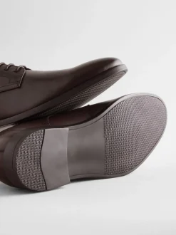 Marron - Coupe classique - Derbys en cuir classiques