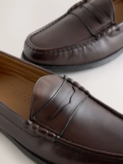 Marron - Coupe classique - Pain Penny en cuir