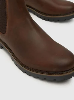 Marron - Coupe classique - Schuh bottes Chelsea en cuir Dawson
