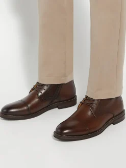 Marron - Coupe classique - Dune London Matias Toecap Detail Ankle Bottes