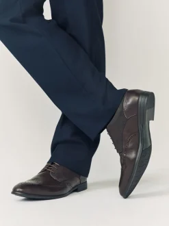 Marron - Coupe large - Chaussures richelieu