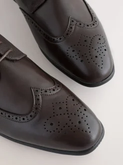 Marron - Coupe large - Chaussures richelieu