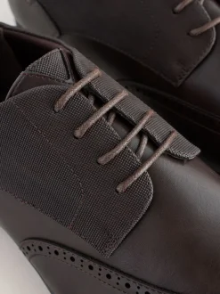 Marron - Coupe large - Chaussures richelieu