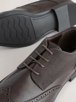 Marron - Coupe large - Chaussures richelieu