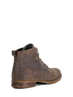 Marron - Coupe large - Dune London bottines Simon en cuir robuste