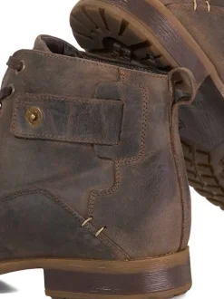 Marron - Coupe large - Dune London bottines Simon en cuir robuste