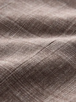 Marron - Gilet de costume à carreaux