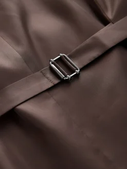 Marron - Gilet de costume à carreaux