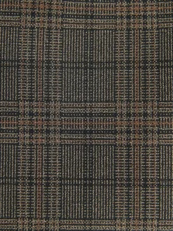 Marron - Gilet de costume à carreaux coupe ajustée