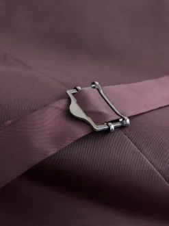 Marron - Gilet de costume à carreaux coupe ajustée