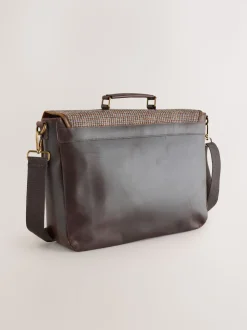Marron - Harris Tweed Messenger