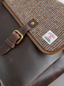 Marron - Harris Tweed Messenger