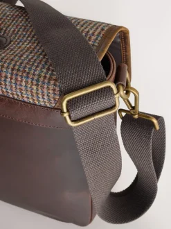 Marron - Harris Tweed Messenger