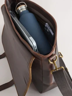 Marron - Harris Tweed Messenger