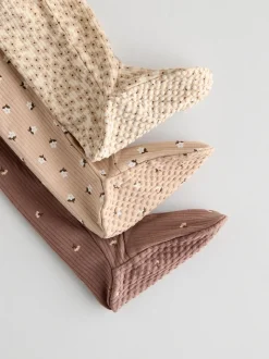 Marron à imprimé petites fleurs - Combinaisons de nuit pour bébé 3 Pack (0-2ans)