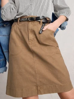 Marron - Jupe White Stuff Tia Chinos