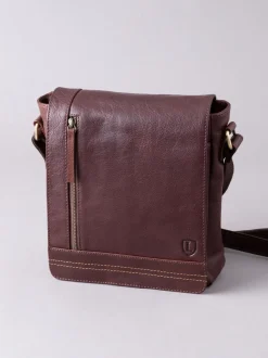 Marron - Lakeland Leather Medium Keswick Messenger Bag