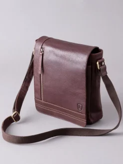Marron - Lakeland Leather Medium Keswick Messenger Bag