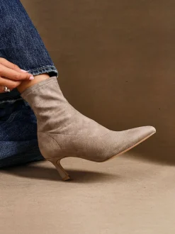 Marron - Linzi Bottes/Bottines montante à talon chaton