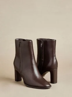 Marron - Linzi bottines Jonas à talon carré