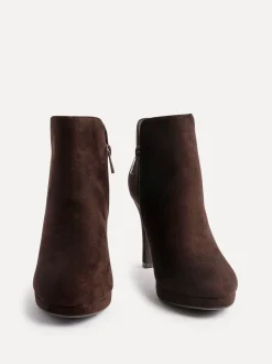 Marron - Linzi bottines plates-formes Layara avec talons aiguilles