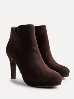 Marron - Linzi bottines plates-formes Layara avec talons aiguilles