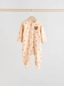 Marron - Lot de 4 dors-bien bébé à fermeture éclair bidirectionnelle (0mois -2ans)