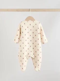 Marron - Lot de 2 dors-bien ours matelassés bébé