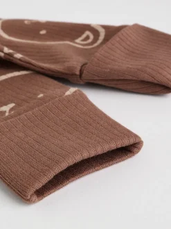 Marron - Lot de 4 dors-bien bébé à imprimé ours avec fermeture éclair bidirectionnelle (0mois-2ans)